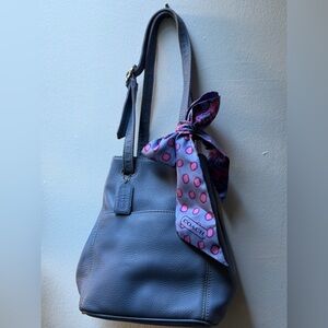 RARE COLOUR Coach Sonoma Bucket Bag 4923, Pebbled Periwinkle 90s Cornflower